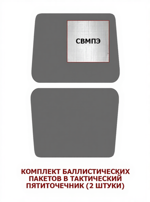 Баллистический пакет для пятиточечника, MIMICRYA, СВМПЭ 24 слоя, Бр2