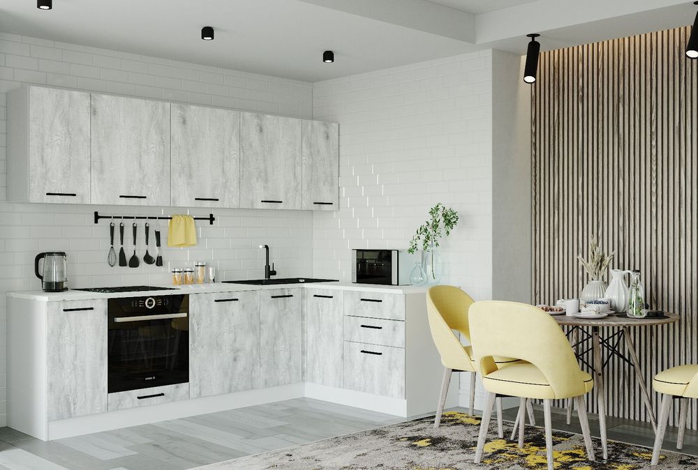 Кухонный гарнитур угловой Пайн 2600х1600 (38мм)