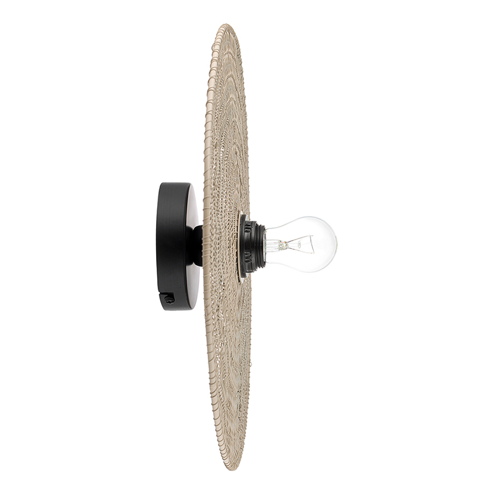 Светильник настенный vinger, D37,5х19 см, бежевый