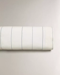 ZARA HOME НАВОЛОЧКА В ПОЛОСКУ, ЖЕЛТОВАТО-БЕЛЫЙ