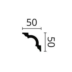 Карниз потолочный А2 (50х50х2000мм) NMC