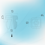 Пластиковый пистон №9 (10 ШТ.)