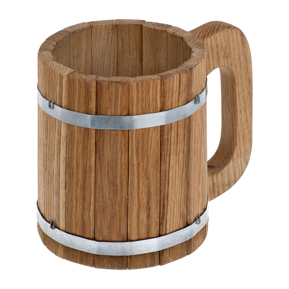 33373 КРУЖКА 0,5 Л, ДУБ (1/3) "БАННЫЕ ШТУЧКИ"