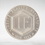 France, 1 Franc 1988 - 30th Anniversary of the Fifth Republic, VF