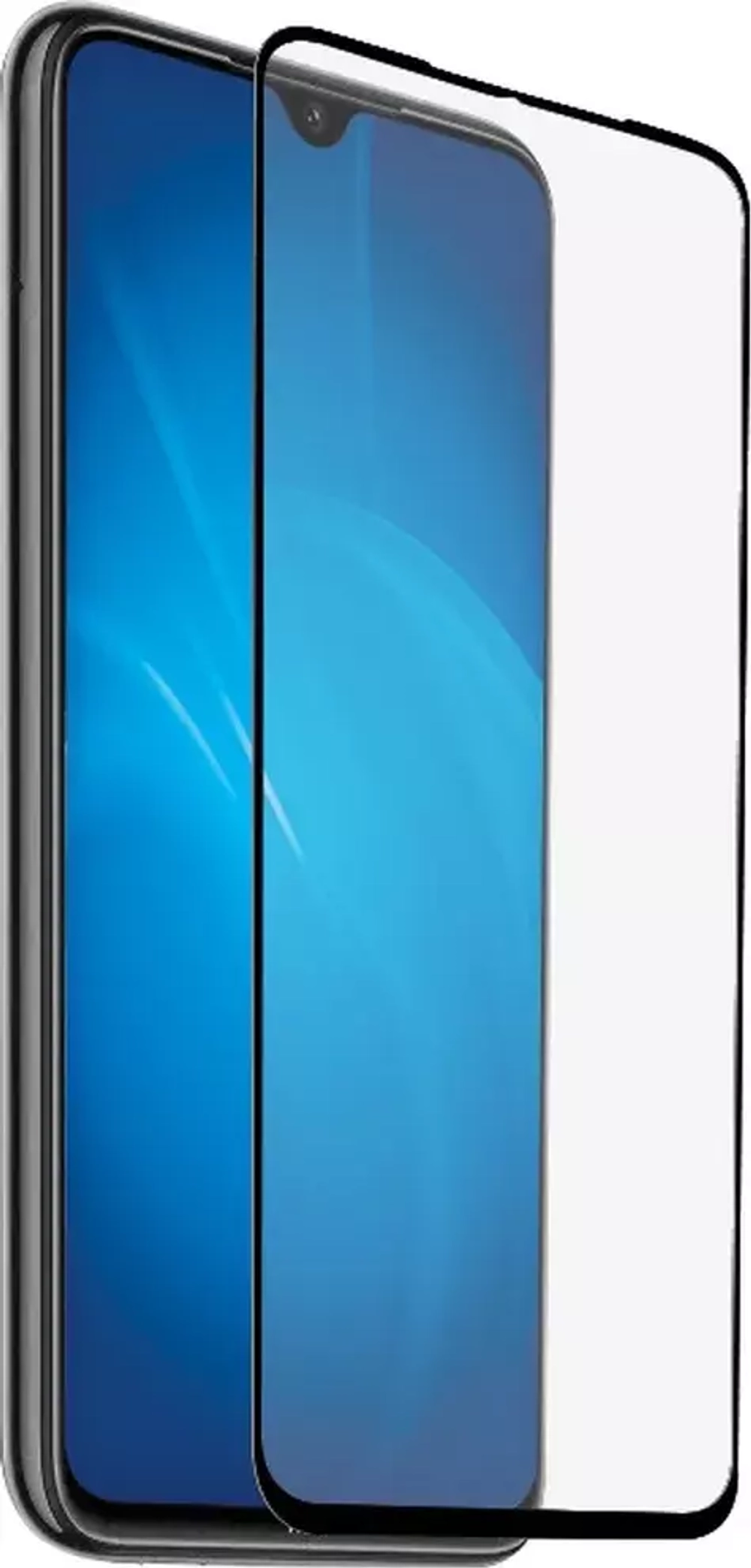 Закаленное стекло с цветной рамкой (fullscreen+fullglue)для Xiaomi Redmi Note 8 DF xiColor-69 black