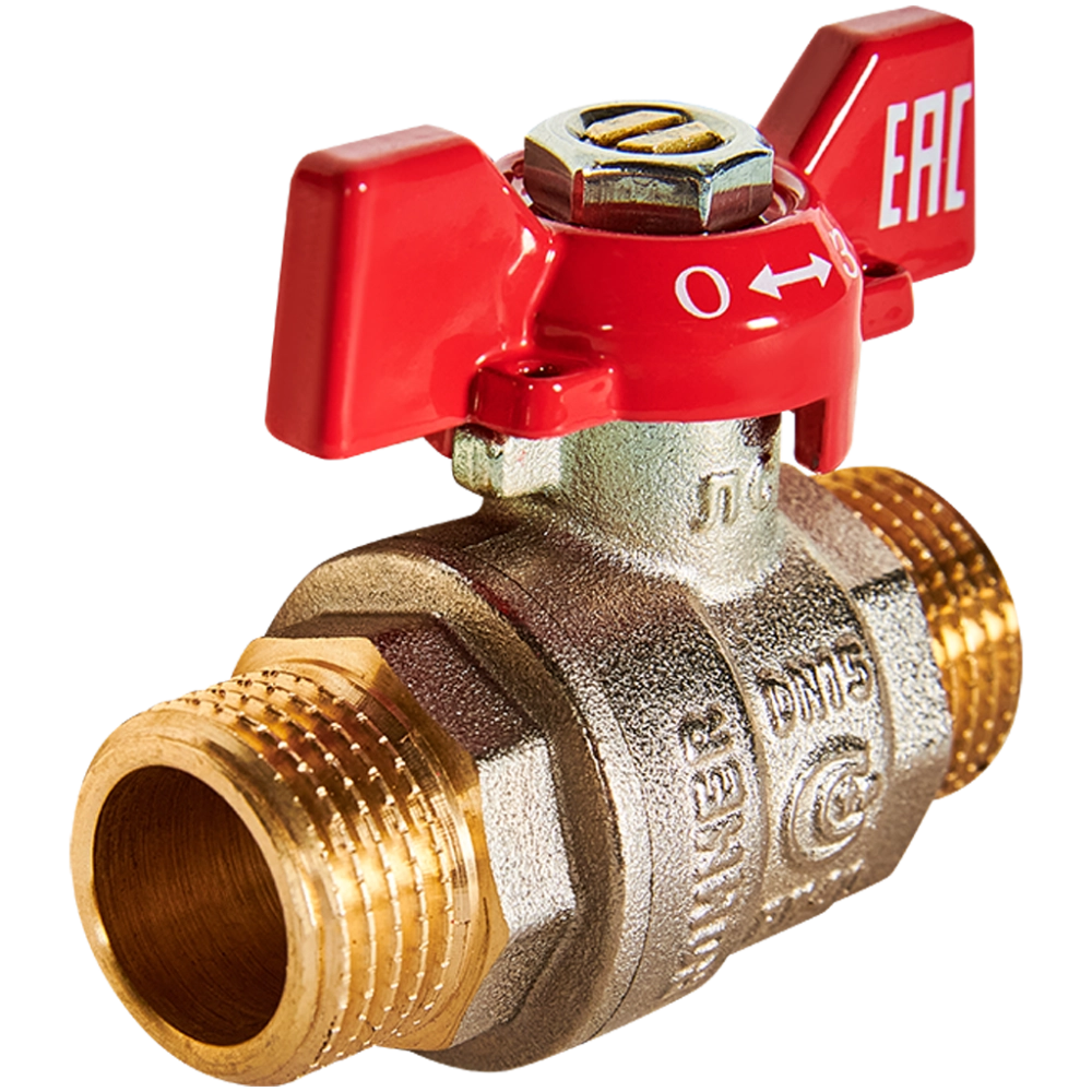 RBV-0007-2410215 ROMMER Кран шаровой, НР/НР, ручка бабочка 1/2