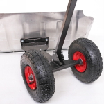 Движок для снега алюминиевый на колесах 750*430мм регул. угол наклона ручки, регул. высота ручки, большие пневматические колеса,регул. угол отвала