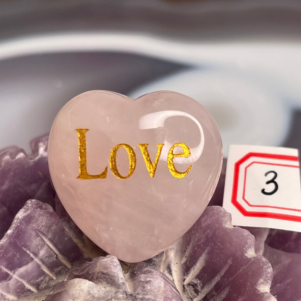 35619 Розовый кварц Love Сердце 25мм-82