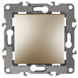 12-1001-04 ЭРА Выключатель, 10АХ-250В, IP20, без м.лапок, Эра12, шампань | Эра 12 Шампань