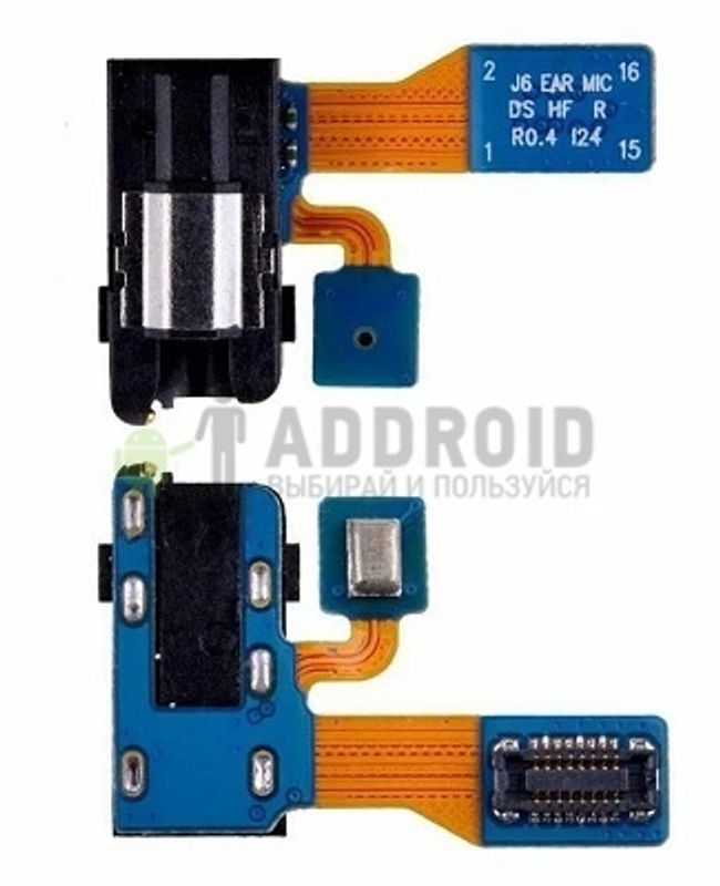 Шлейф с разъемом наушников и микрофоном для Samsung Galaxy A6 2018, A6+ 2018, J8 2018, J6 2018, J6+