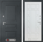 Дверь с терморазрывом входная Лабиринт ATLANTIC 12 Белое дерево