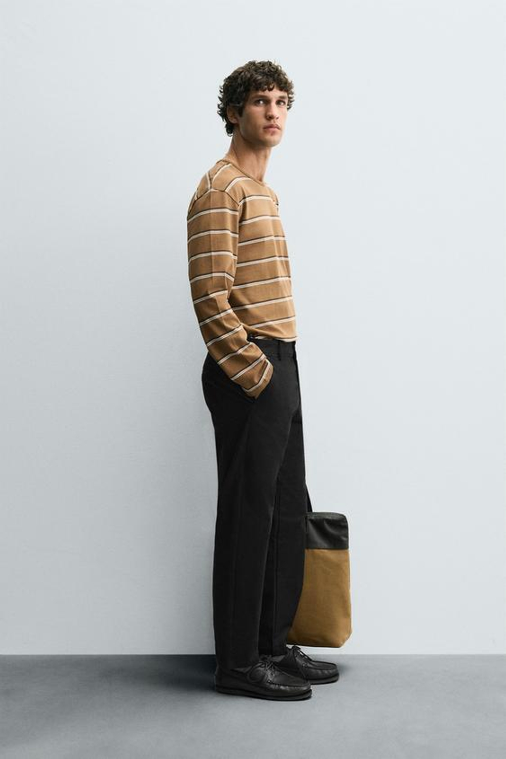 ZARA БРЮКИ ЧИНОС SLIM FIT, ЧЕРНЫЙ