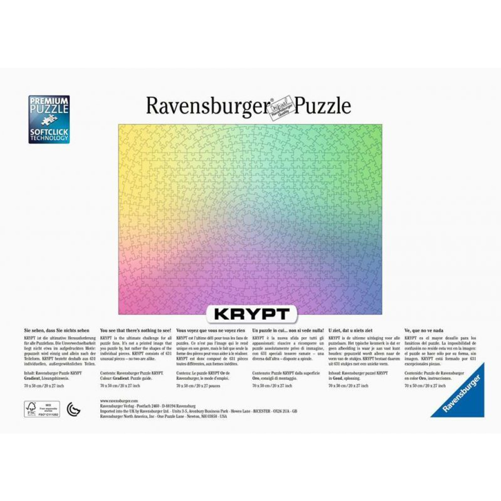Ravensburger - Пазл Krypt Gradient 631 шт. 168859