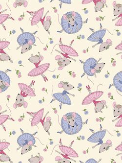 Пододеяльник Сказка "Мышки-балеринки" 1,5-спальный на молнии 145х215 см, перкаль