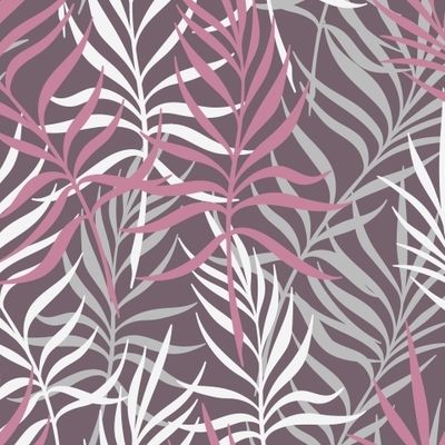 ФИНИКОВЫЕ ЛИСТЬЯ НА СВЕТЛОМ СИРЕНЕВОМ ФОНЕ