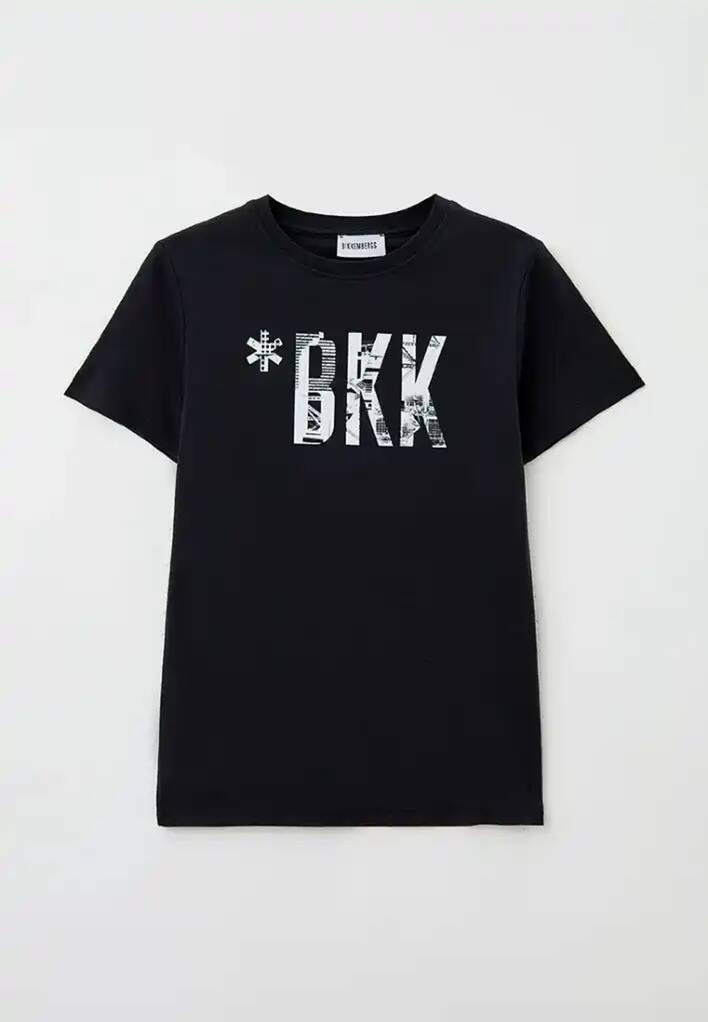 Футболка BIKKEMBERGS Черный/Термопринт: буквы с фотопринтом Мальчик