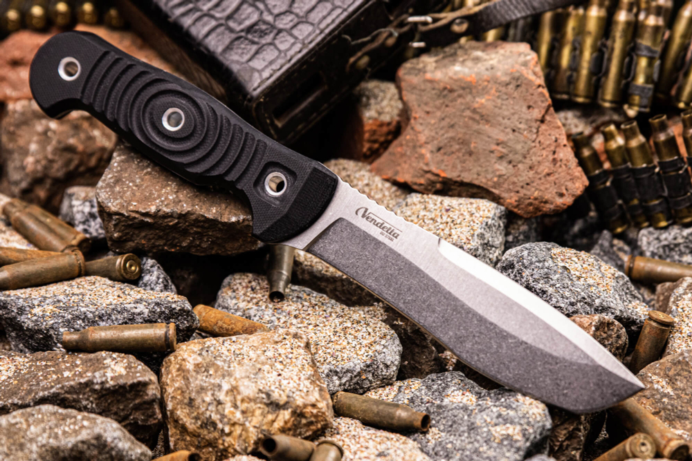Туристический нож Vendetta D2 StoneWash