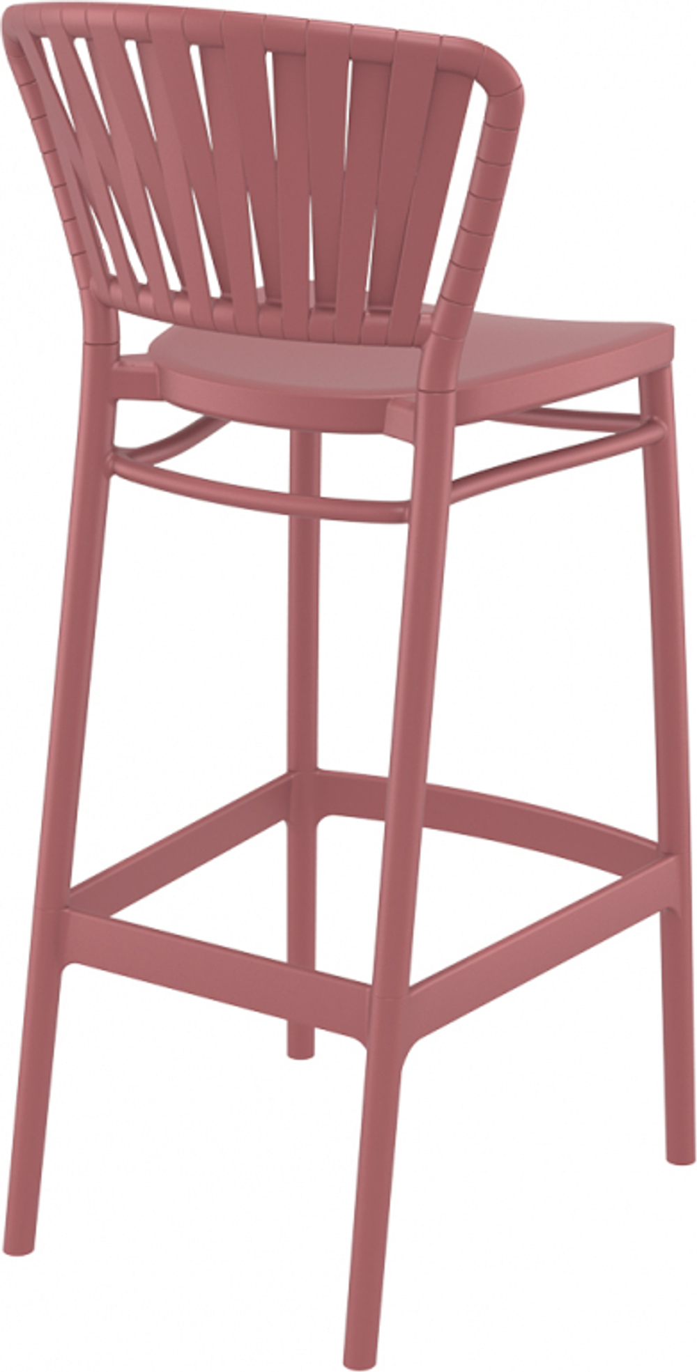 Стул пластиковый барный Siesta Contract Portofino, марсала