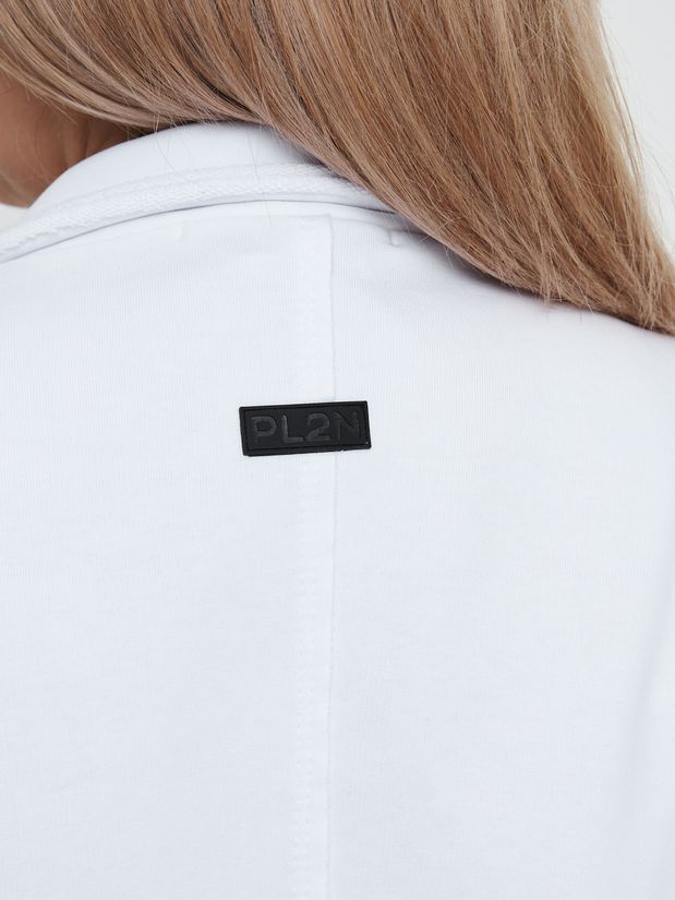 Жакет строчки трикотажный, белый