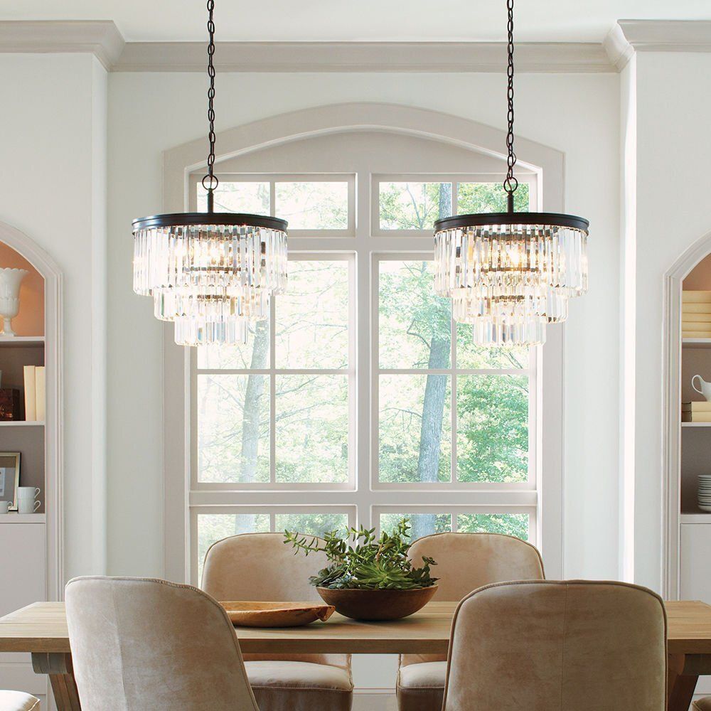 Люстра Odeon 6 black/clear