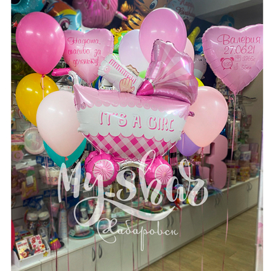 Набор на Выписку Девочки 04 с коляской