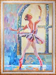 Балерина - картина из пайеток