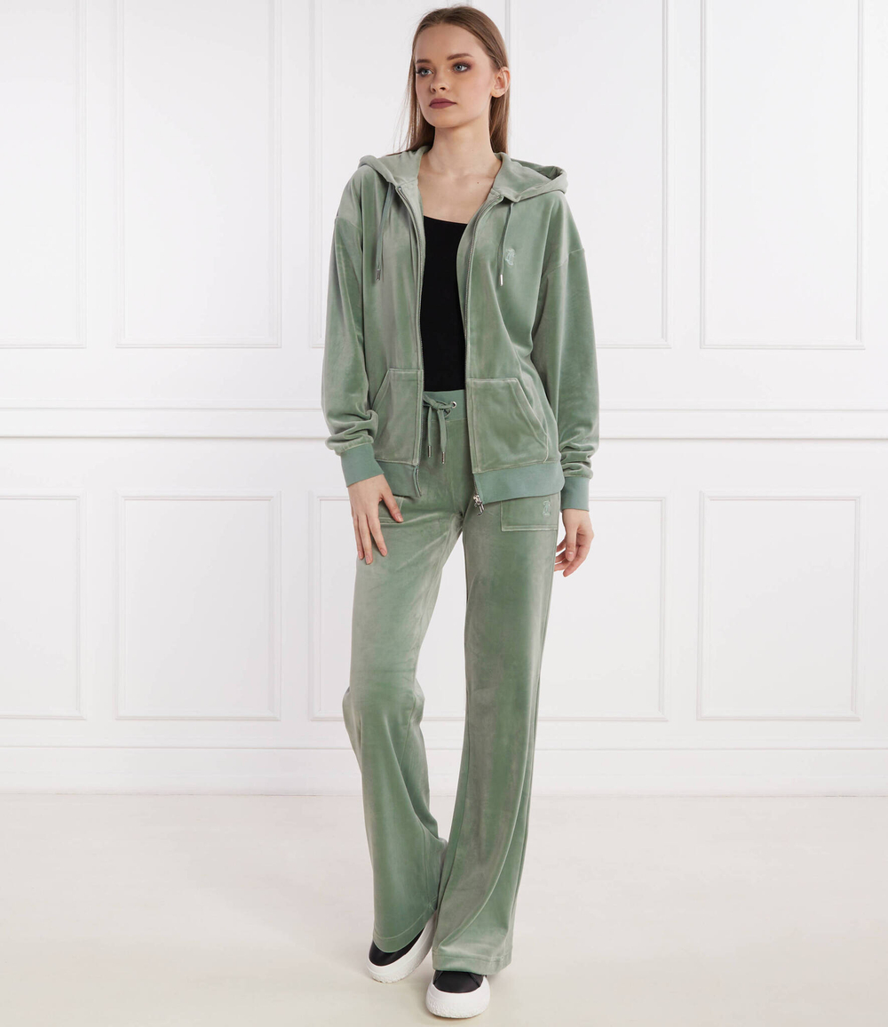 Худи HALAN OVERSIZED ZIP THRU HOODIE Juicy Couture - зеленый(JCWAS24342)