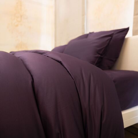 Комплект постельного белья Семейный Mollen ежевично-черный