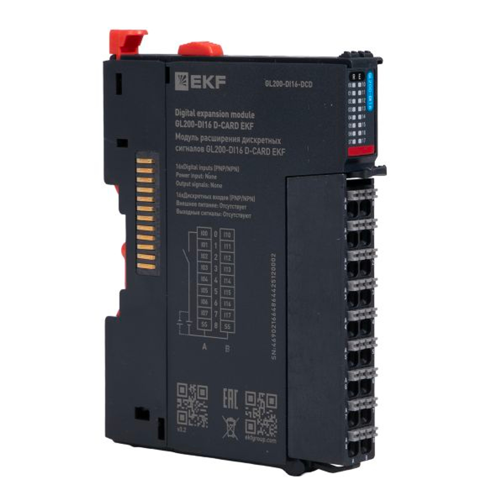 Модуль расширения дискретных сигналов GL200-DI16 D-CARD EKF