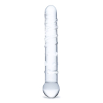 Стеклянная прозрачная палочка-фаллос Callisto Clear Glass Dildo - 18 см.