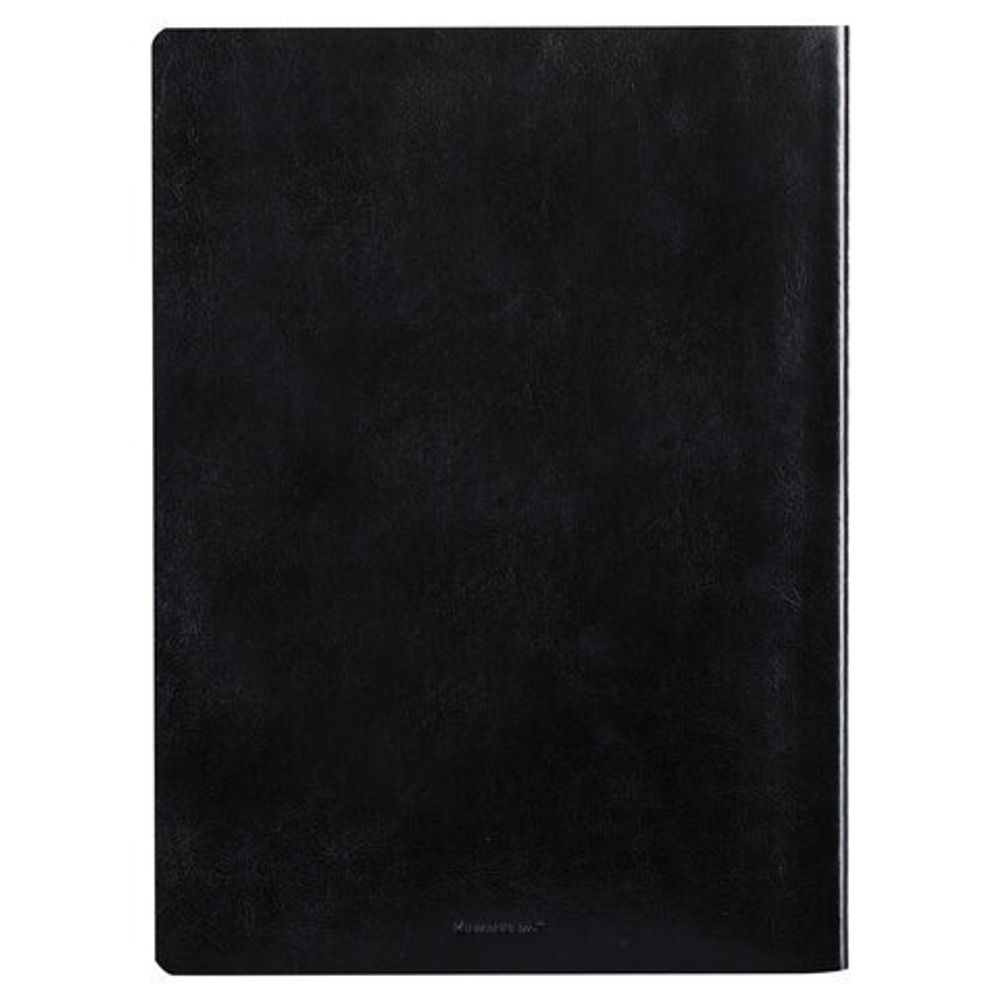 Тетрадь 60 л. в клетку обложка гладкий кожзам, сшивка, А4 (210х297мм), ЧЕРНЫЙ, BRAUBERG VIVA, 403907