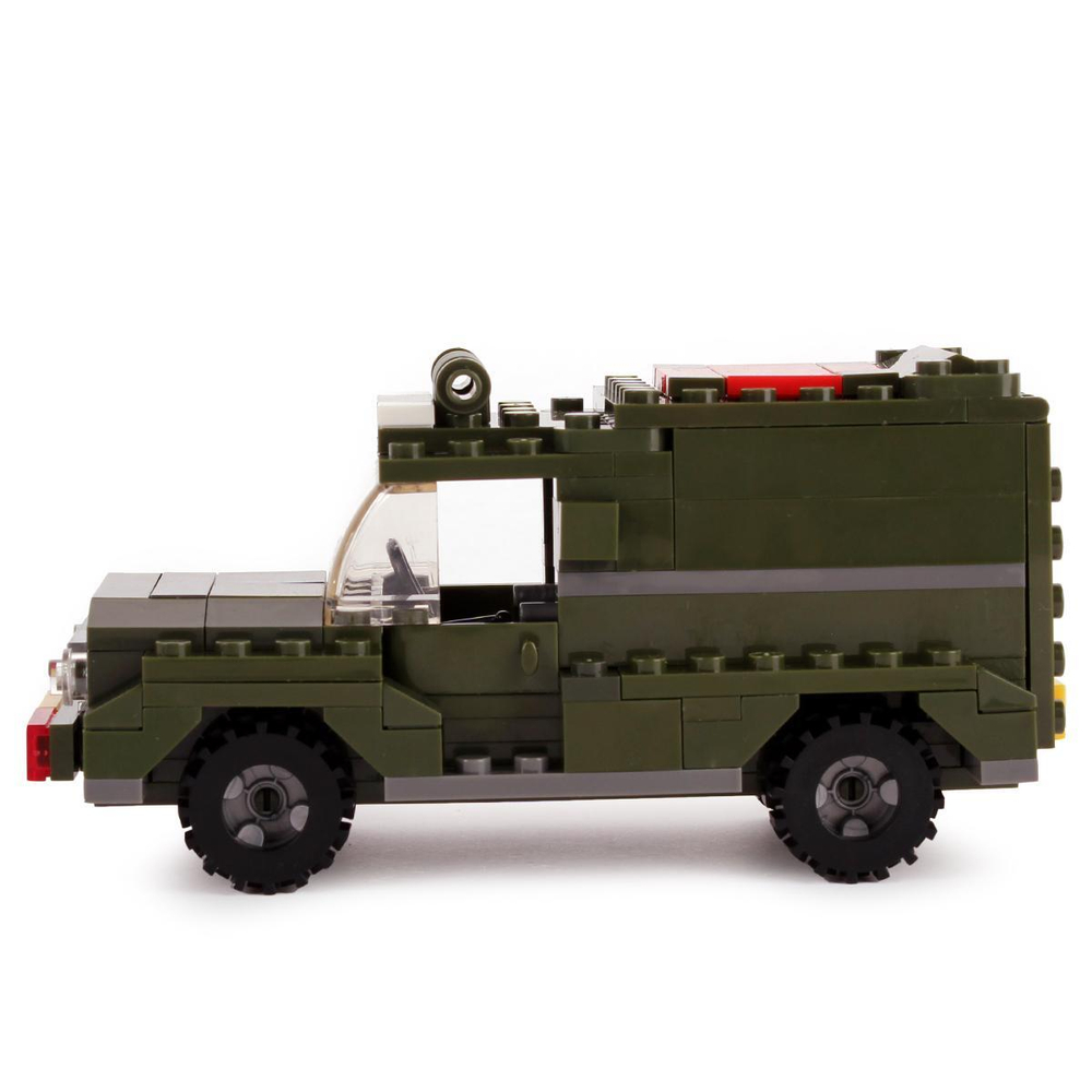 Конструктор блочный Аусини Армия 185дет., коробка 22409