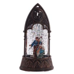 GAEM Фигурка декор в стекл шаре "Рождество" (подсвет, AAAх2 н/п) L8 W4 H16 см