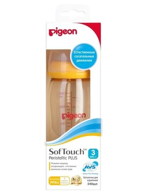 Бутылочка для кормления SofTouch Peristaltic PLUS, 3+ мес. 240мл, PPSU