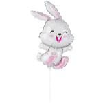 Шар Фольгированный Зайка веселый (Белый)