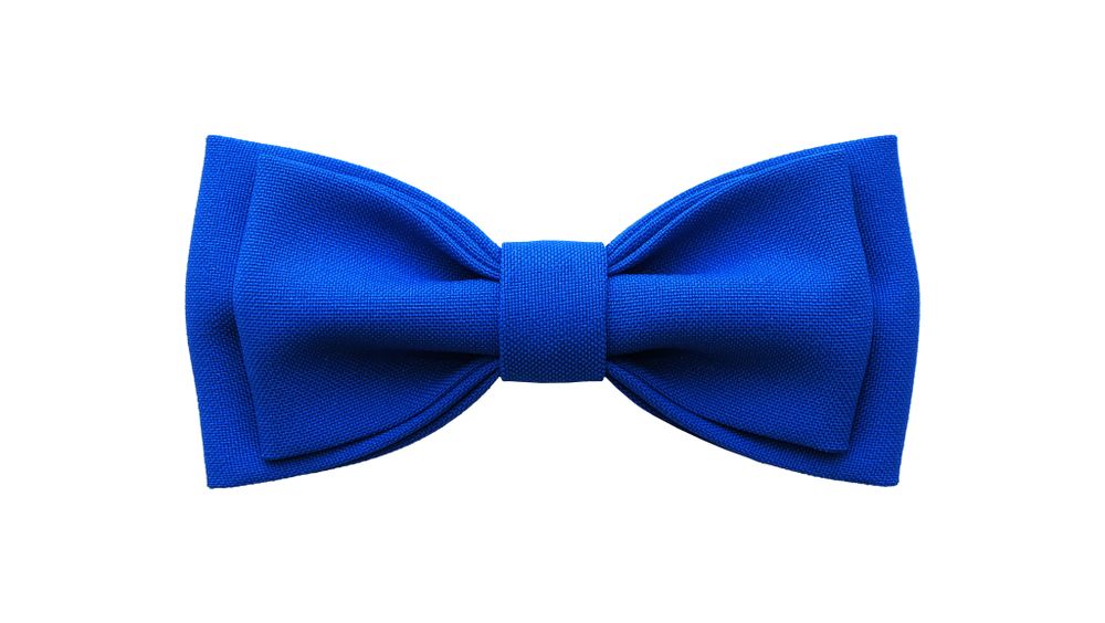 Однотонный галстук - бабочка (синий)