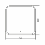 Зеркало с подсветкой MIXLINE Стив-2 700*680 (542565)