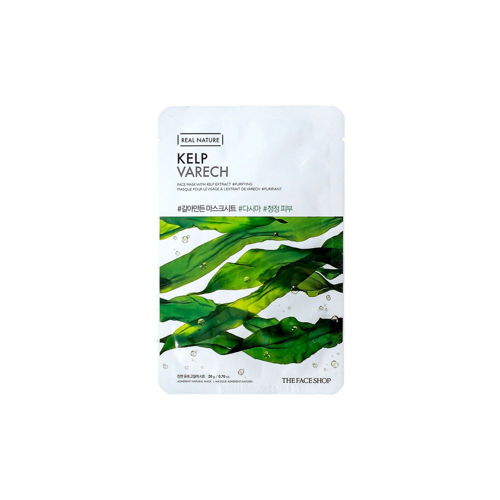 Маска для лица тканевая The Face Shop Real Nature Kelp Varech Бурые водоросли 20 г