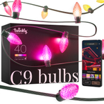 Гирлянда Twinkly C9 Lights, 40 RGB диодов, зеленый провод, BT+WiFi, Gen II, IP44