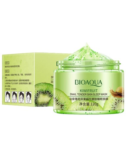 Ночная маска для лица с киви и муцином улитки, 120г