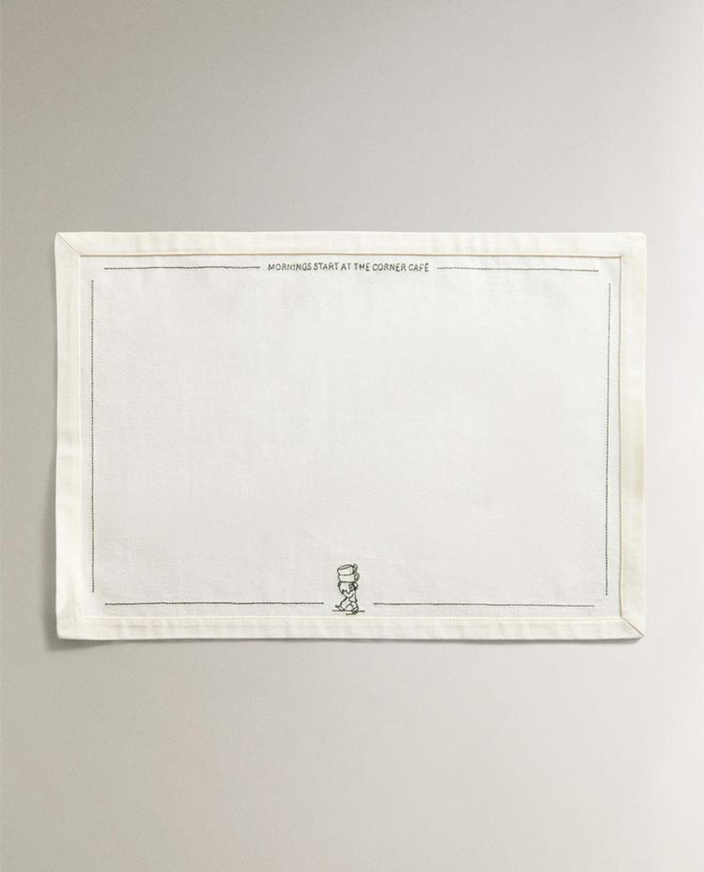 ZARA HOME САЛФЕТКА ПОД СТОЛОВЫЕ С ПРИНТОМ, ЗЕЛЕНЫЙ