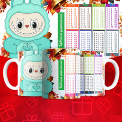 Лабубу с таблицей умножения