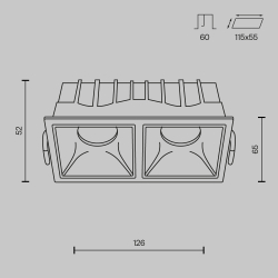 Встраиваемый светильник Technical DL043-02-10W4K-D-SQ-WB