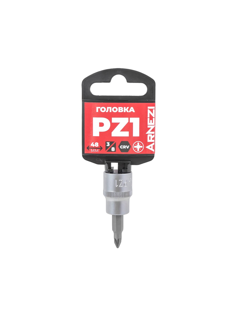 Головка 3/8" со вставкой PZ1, L=48 мм на холдере Arnezi R0204201