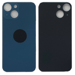 Задняя крышка для Apple iPhone 13 mini Синий (стекло, широкий вырез под камеру)