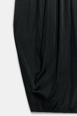 ZARA БРЮКИ БОМБАЧО СО СКЛАДКАМИ, ЧЕРНЫЙ