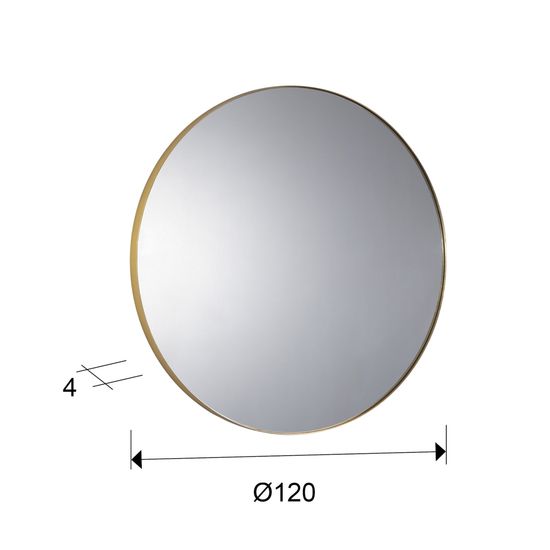 Зеркало круглое Orio Ø120 золото