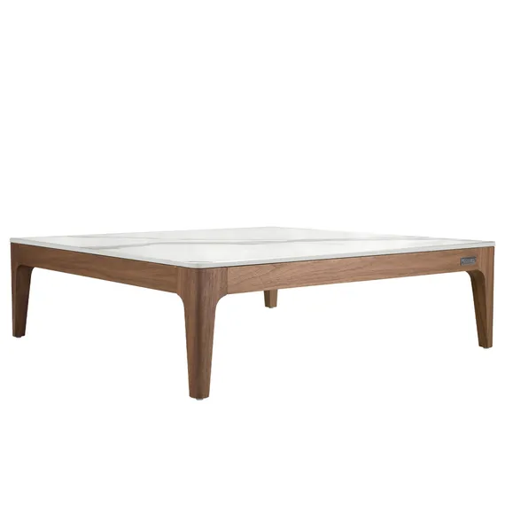 Журнальный столик Angel Cerda 2042 100х100 см, керамика, шпон ореха