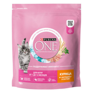 Сухой корм Purina One для котят с курицей, 750г