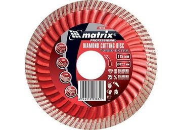 Диск алмазный отрезной Turbo Extra, 125 х 22,2 мм, сухая резка Matrix 73194